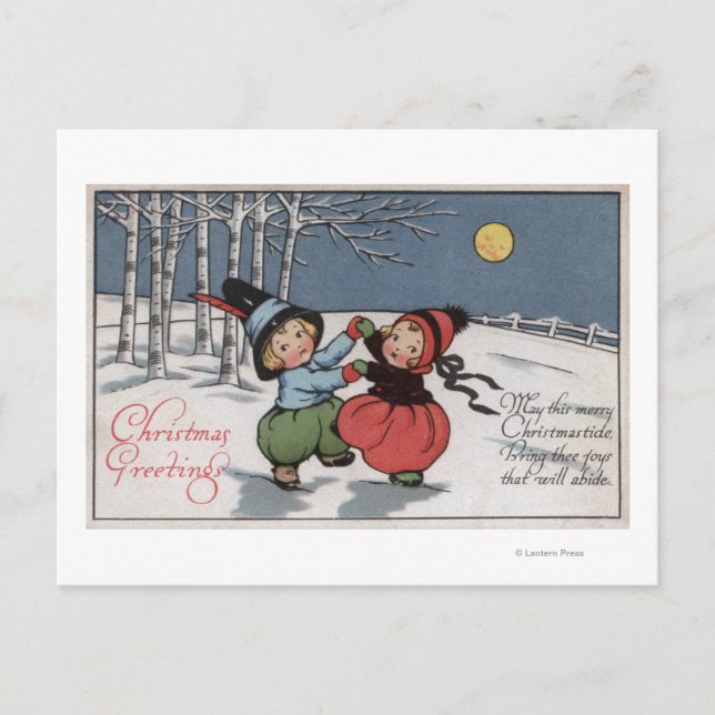 Couple Dancing im Mondlicht Postkarte (Vorderseite)