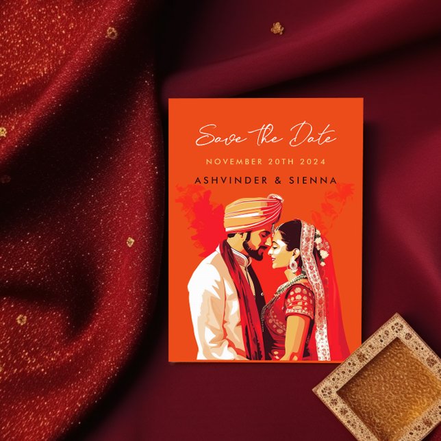 Couple de mariage indien Save The Date (Créateur téléchargé)