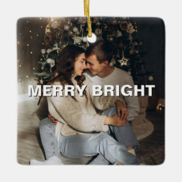 Couple de Noël en céramique Carré Ornement