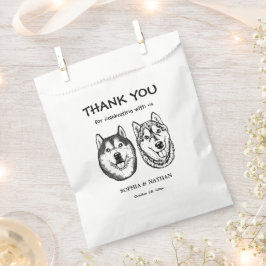Couple Dog Hand Zeichnete Personalisiert Vielen Da Geschenktütchen