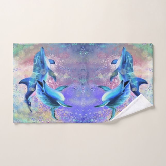 Couple Dolphin Badetuch Set Happy Delphine (Handtuch)