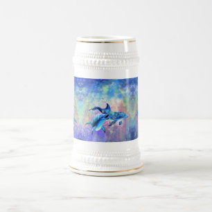Couple Dolphin Beer Stein Bierglas