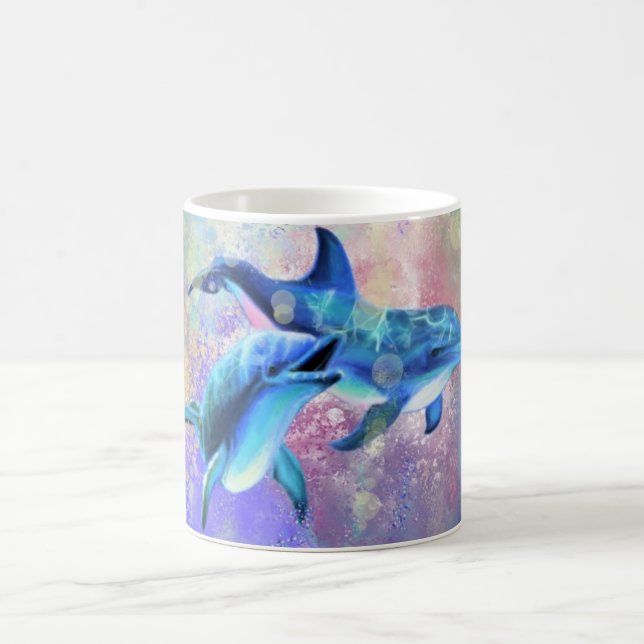 Couple Dolphin Coffee Tasse (Mittel)
