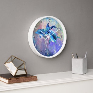 Couple Dolphin Mur Horloge Bonne Famille