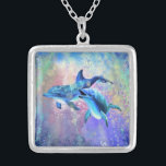 Couple Dolphin Necklace Versilberte Kette<br><div class="desc">Delphine Couple Necklaces Geschenk - MIGNED-Maldesign</div>