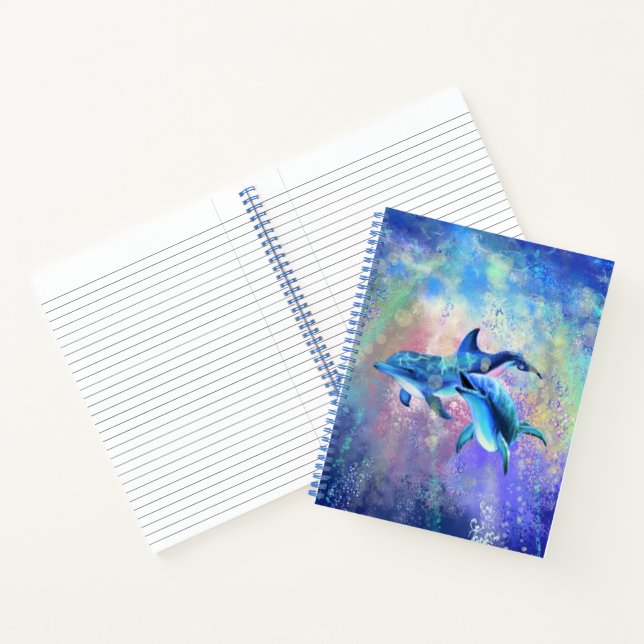 Couple-Dolphin-Notebook Notizbuch (Innenseite)
