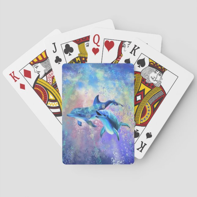 Couple Dolphin Playing Cards Spielkarten (Rückseite)