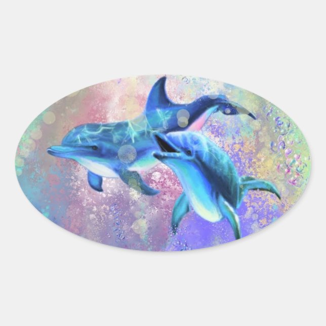 Couple Dolphin Sticker (Vorderseite)