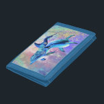 Couple Dolphin Trifold Wallet Trifold Geldbörse<br><div class="desc">Wallets mit Delphinen - Gemälde - Anpassbar - Wählen / Einzigartiger Text hinzufügen - Name / Farbe / Schriftart / Größe / Elemente - Bild - Ihr Sondergeschenk machen - Vergrössern und verschieben oder entfernen und ergänzen Sie Elemente / Texte mit dem Anpassungsprogramm ! Malerei und Design von MIGNED. Bitte...</div>