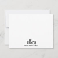 Couple Edgy Woodblock Grunge Note Card