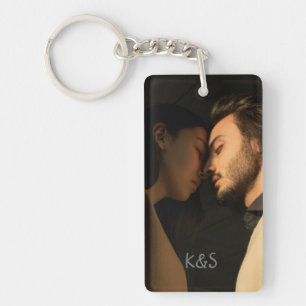 Couple élégant avec photo et texte personnalisé