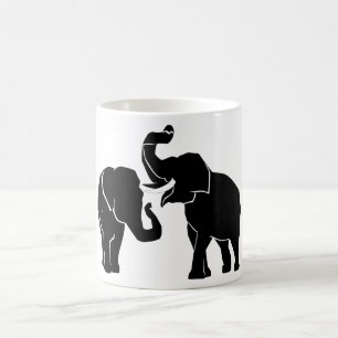 Couple éléphant Couple Couleur personnalisée Mug