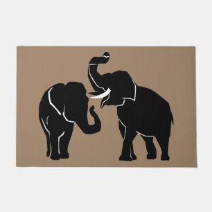 Couple Elephant Doormat Fußmatte