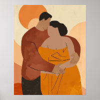 Couple Embbying Abstrakt Art