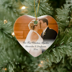 Couple First Christmas Together Keepake Foto Keramikornament