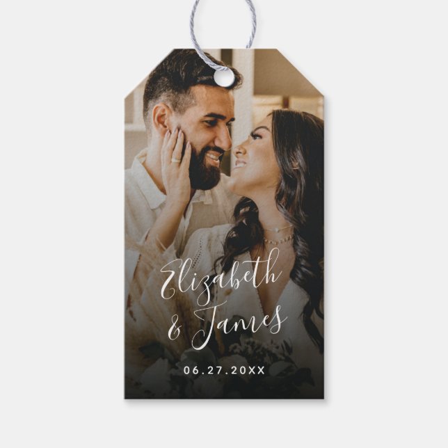 Couple Foto Creative Wedding Guest Book Idee Geschenkanhänger (Vorderseite)