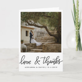 Couple Foto Hochzeit Liebe und Dankeschön Script Dankeskarte