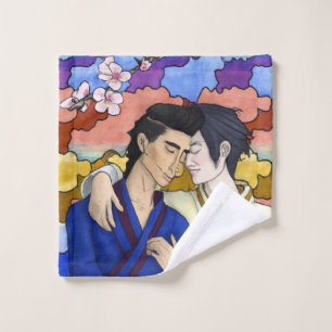 Couple Gay Dans Le Style De L'Art Japonais Ukiyo-e