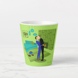 Couple Gay Rétro Dans Love Latte Mug