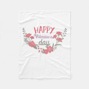 Couple Geschenk Happy Valentine's Day Fleecedecke