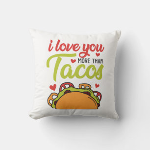 Couple Geschenk I Liebe Sie mehr als Tacos Kissen