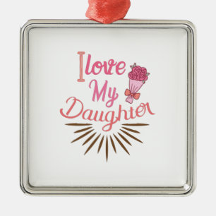 Couple-Geschenk Ich Liebe meine Tochter Ornament Aus Metall
