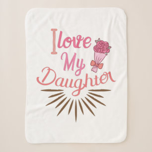 Couple-Geschenk Ich Liebe meine Tochter Sherpadecke