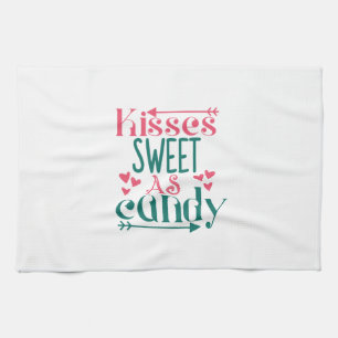 Couple Geschenk Kisses Sweet As Candy Geschirrtuch