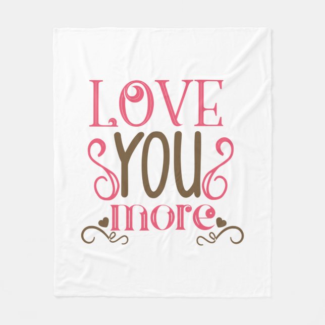 Couple-Geschenk-Liebe Mehr Fleecedecke (Vorderseite)