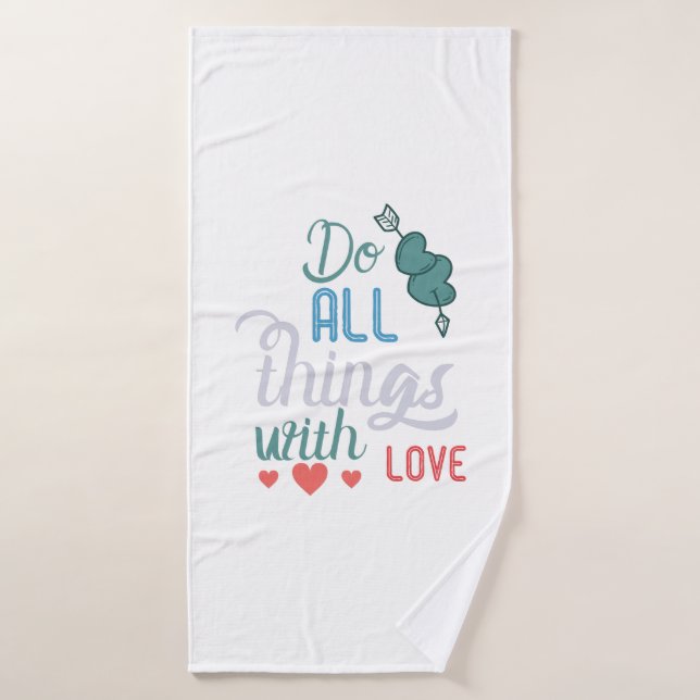 Couple-Geschenk machen alles mit Liebe Badehandtuch (Badehandtuch)