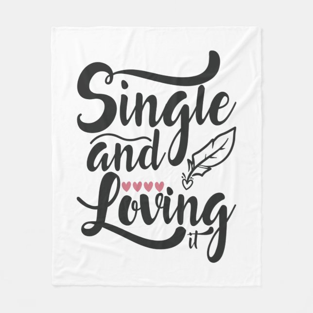 Couple-Geschenk Single und Liebe Fleecedecke (Vorderseite)