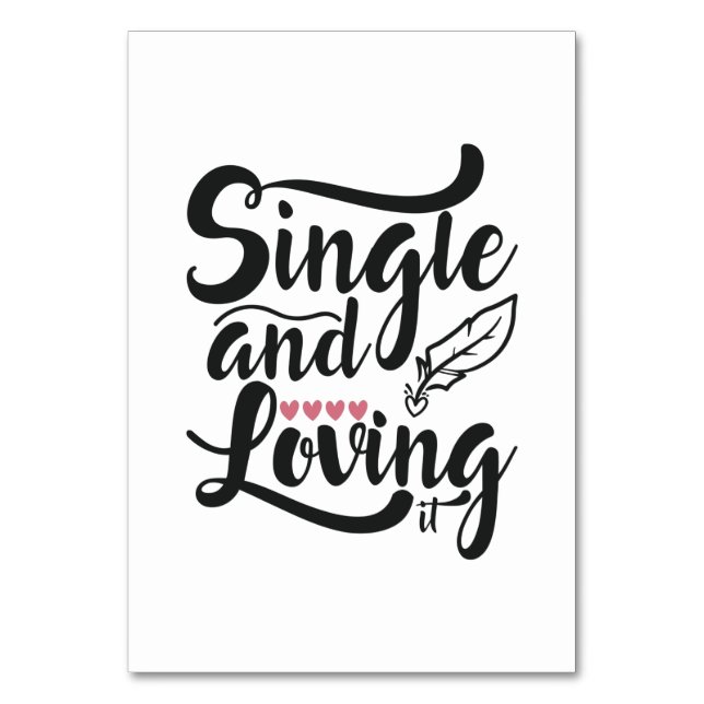 Couple-Geschenk Single und Liebe Tischnummer (Vorderseite)