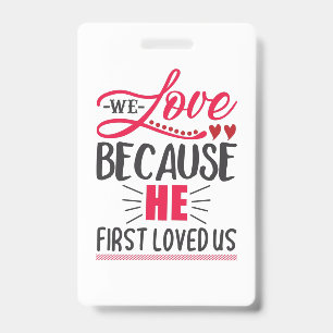 Couple Geschenk wir Liebe, weil er uns zuerst geli Ausweis
