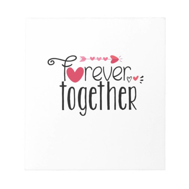 Couple Gift Forever Together Notizblock (Vorderseite)