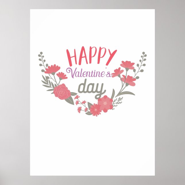 Couple Gift Happy Valentine's Day Poster (Vorne)