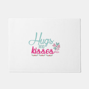 Couple Gift Hugs and Kisses Blume Fußmatte