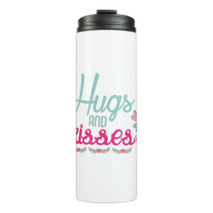 Couple Gift Hugs and Kisses Blume Thermosbecher