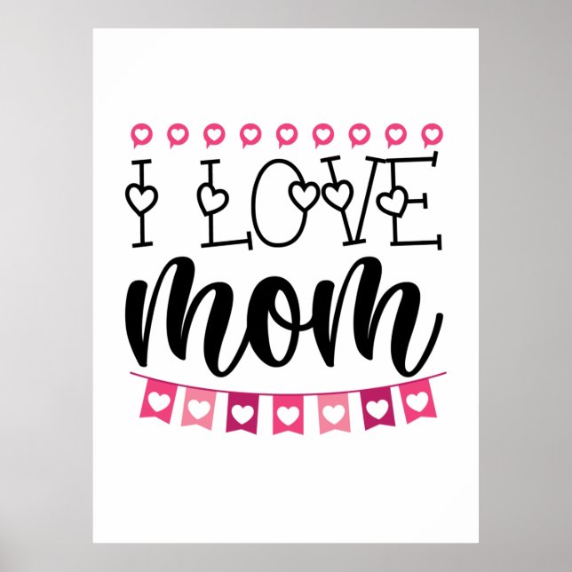 Couple Gift I Liebe Mama Poster (Vorne)