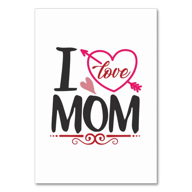 Couple Gift I Liebe Mama Tischnummer (Vorderseite)