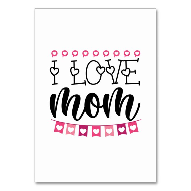 Couple Gift I Liebe Mama Tischnummer (Vorderseite)