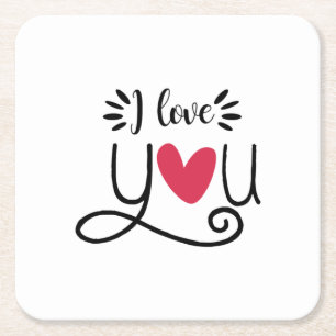 Couple Gift I Liebe You Rechteckiger Pappuntersetzer