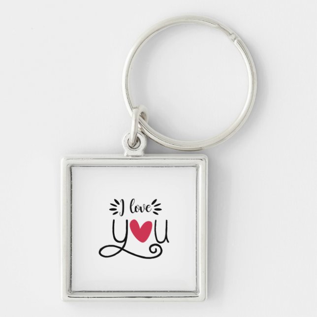 Couple Gift I Liebe You Schlüsselanhänger (Vorne)