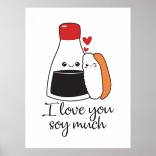 Couple Gift I Love You Soy Much Poster