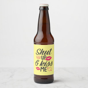 Couple Gift Kiss Me Bierflaschenetikett
