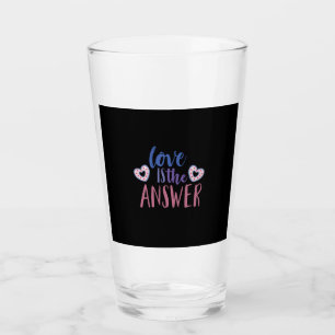 Couple Gift Liebe ist die Antwort Glas