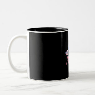 Couple Gift Liebe ist die Antwort Zweifarbige Tasse