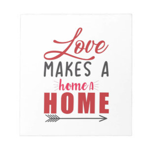 Couple Gift Liebe macht eine Zuhause Notizblock