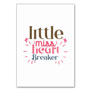 Couple Gift Little Miss Heart Tischnummer