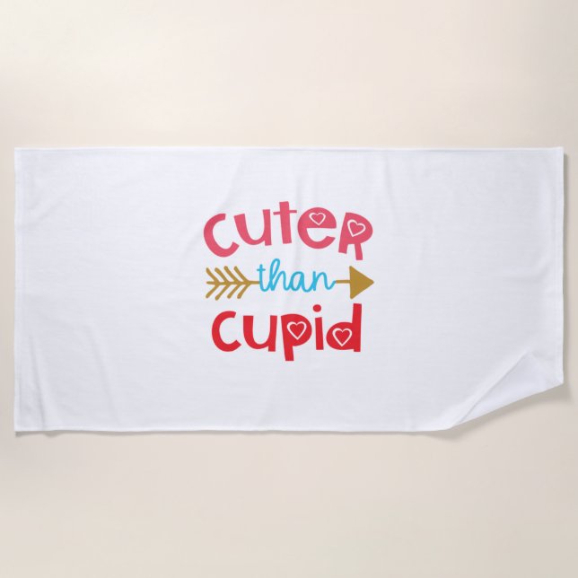 Couple Gift Niedlicher als Cupid Strandtuch (Vorderseite)