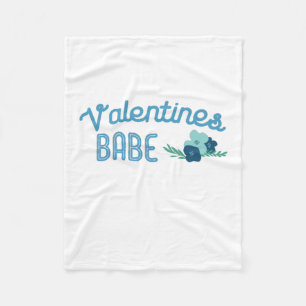 Couple Gift Valentine Babe Blume Fleecedecke